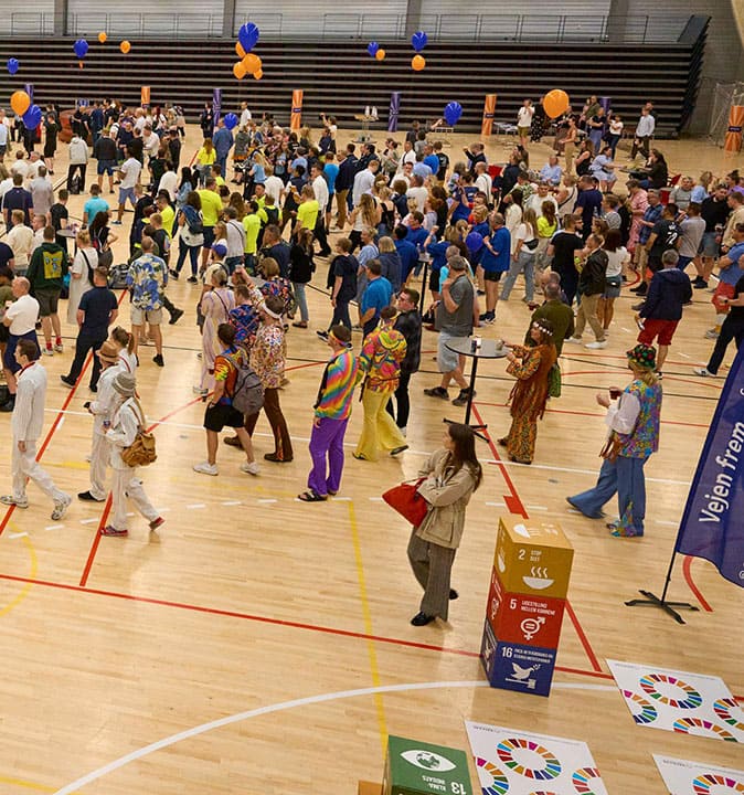 Teambuilding til større firmaevent i hal C