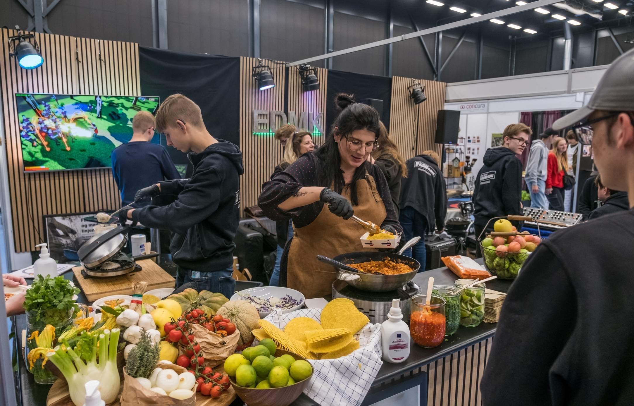 Tilberedning Tacos Ved Uddannelsesmesse