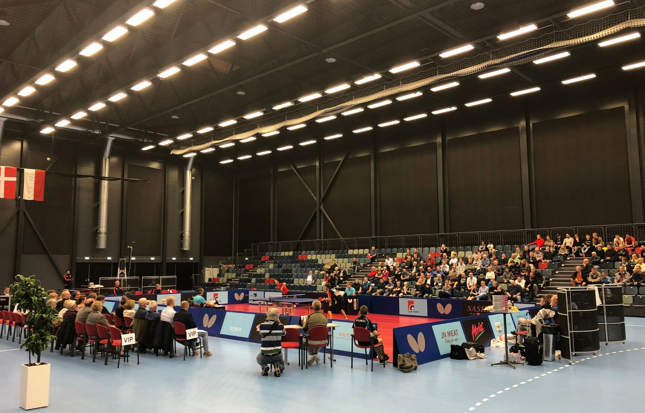 Hal D, sport, bordtennis, lille tribune