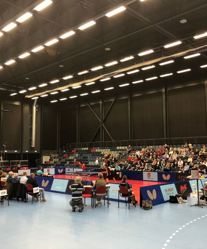 Hal D, sport, bordtennis, lille tribune
