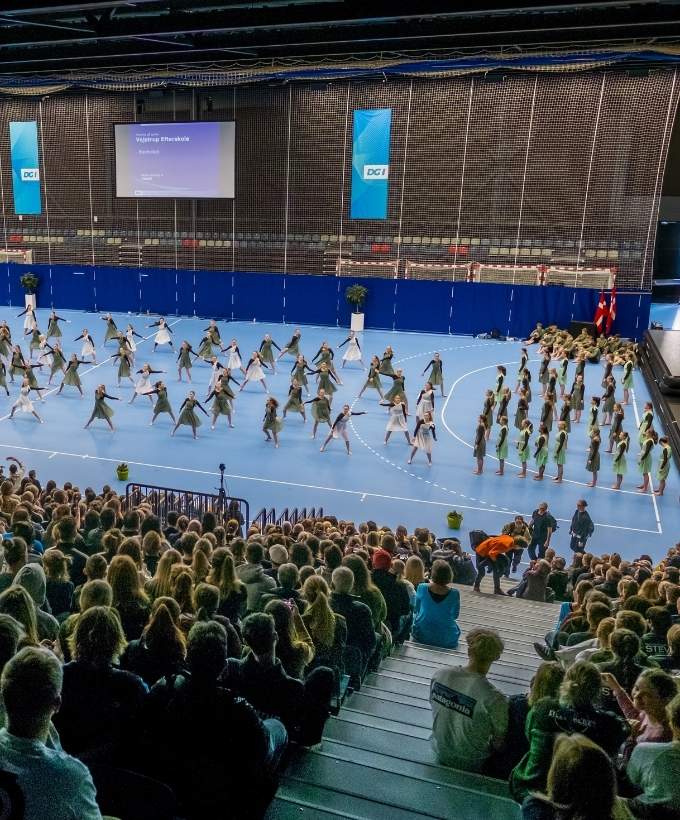 Gymnastikopvisning sport tribune hal D