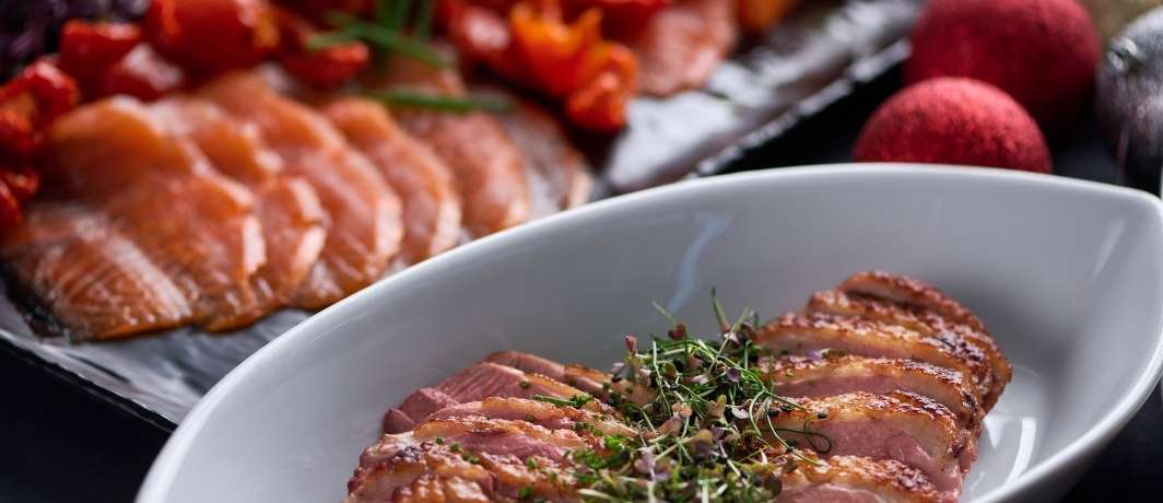 En serveret julemenu i Roskilde Kongrescenter
